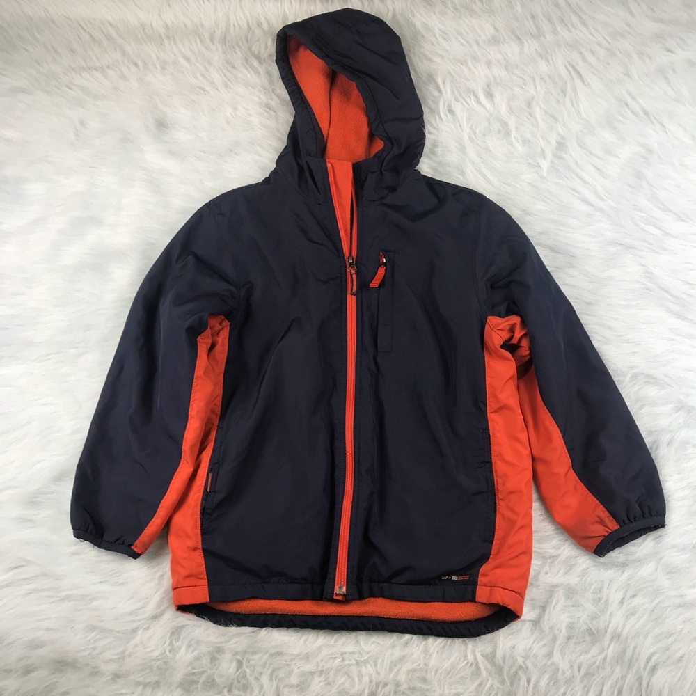 Kids Gap Fleece lined Jacket Size L/10 Blue Orange